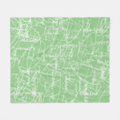 Modernes Muster der Kalligraphie von Signaturen Fleecedecke (Vorderseite (Horizontal))