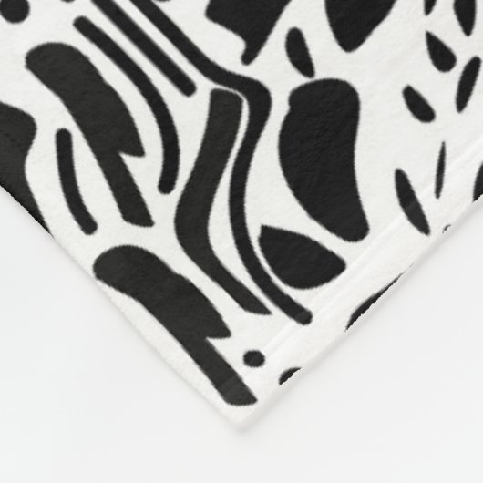 Modernes Muster der Lippenstift-LippenB&W Fleecedecke (Ecke)