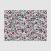 Modernes Muster der Lippenstift-LippenB&W Seidenpapier (Vorderseite)