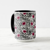 Modernes Muster der Lippenstift-LippenB&W Tasse (Vorderseite Links)