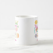 Modernes Muster der Schmetterlingstypografie Kaffeetasse (Mittel)