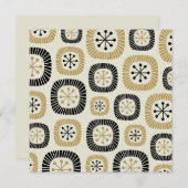 Modernes Muster der Sternexplosion Mitte des Jahrh Einladung (Vorne/Hinten)