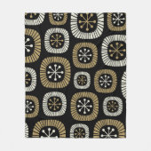 Modernes Muster der Sternexplosion Mitte des Jahrh Fleecedecke (Vorderseite)