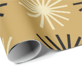 Modernes Muster der Sternexplosion Mitte des Jahrh Geschenkpapier (Rolleneckpunkt)