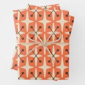 Modernes Muster der Sternexplosion Mitte des Jahrh Geschenkpapier Set (Beispiel)