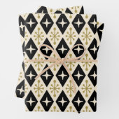 Modernes Muster der Sternexplosion Mitte des Jahrh Geschenkpapier Set (Beispiel)