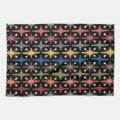 Modernes Muster der Sternexplosion Mitte des Jahrh Geschirrtuch (Horizontal)