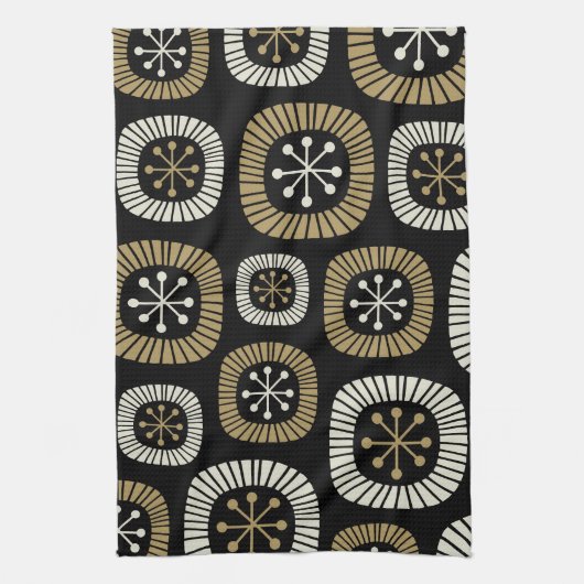 Modernes Muster der Sternexplosion Mitte des Jahrh Geschirrtuch (Vertikal)