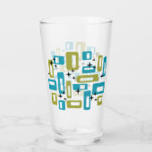 Modernes Muster der Sternexplosion Mitte des Jahrh Glas (Rückseite)