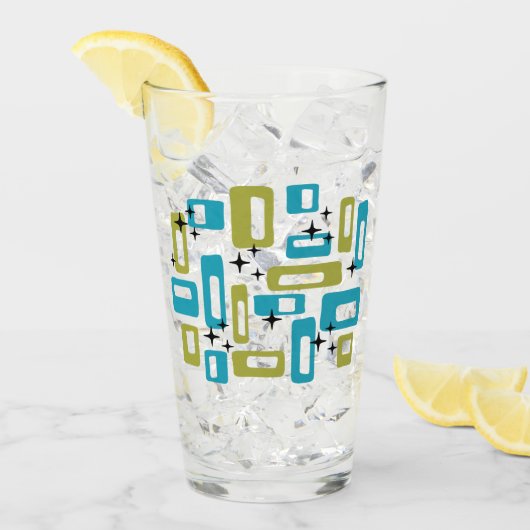 Modernes Muster der Sternexplosion Mitte des Jahrh Glas (Vorderseite Ice)