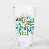 Modernes Muster der Sternexplosion Mitte des Jahrh Glas (Vorderseite)