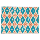 Modernes Muster der Sternexplosion Mitte des Jahrh Große Geschenktüte (Rückseite)