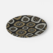 Modernes Muster der Sternexplosion Mitte des Jahrh Pappteller (Schrägansicht)