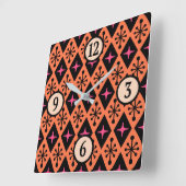 Modernes Muster der Sternexplosion Mitte des Jahrh Quadratische Wanduhr (Winkel)