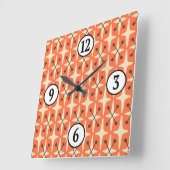 Modernes Muster der Sternexplosion Mitte des Jahrh Quadratische Wanduhr (Winkel)