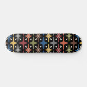 Modernes Muster der Sternexplosion Mitte des Jahrh Skateboard (Horizontal)