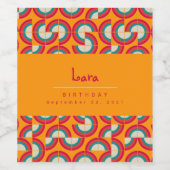 Modernes Muster des 2. Jahrhunderts Weinetikett (Einzelnes Label)