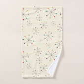 Modernes Muster des Atomzeitalters Mitte des Jahrh Badhandtuch Set (Handtuch)