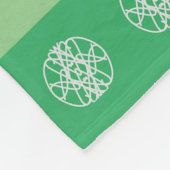 Modernes Muster des grünen Kreises Fleecedecke (Ecke)