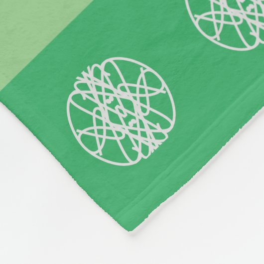 Modernes Muster des grünen Kreises Fleecedecke (Ecke)