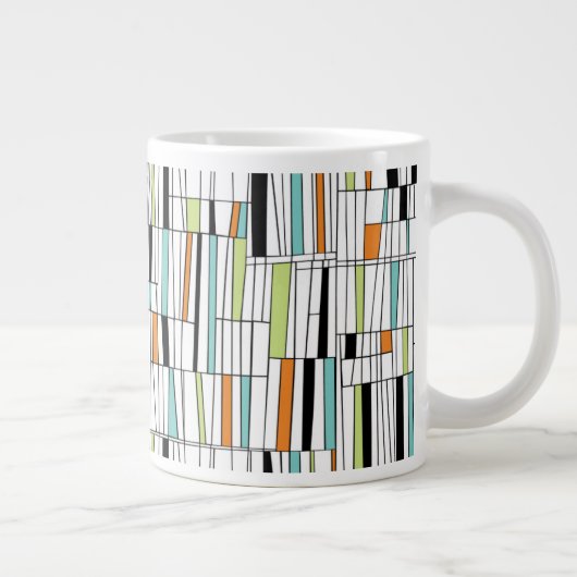 Modernes Muster des Mittelalters Jumbo-Tasse (Rechts)