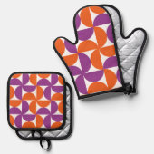 Modernes Muster des Mittelalters Ofenhandschuh & Topflappen-Set (Vorderseite/Rückseite)