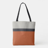 Modernes Muster des silbergrauen Navy Orange Red S Tasche (Rückseite)