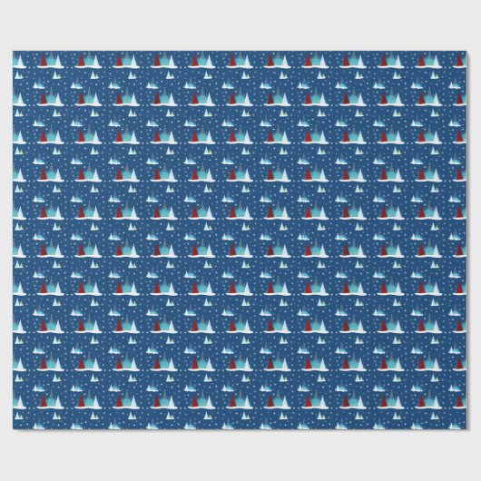 Modernes Muster des Winterglücks Geschenkpapier (Flach)