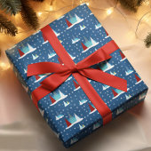 Modernes Muster des Winterglücks Geschenkpapier