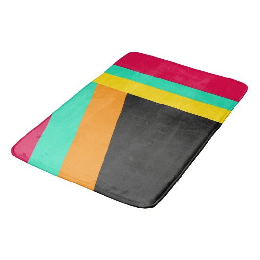 Modernes Muster, diagonal und vertikal, Badematte (Schrägansicht)