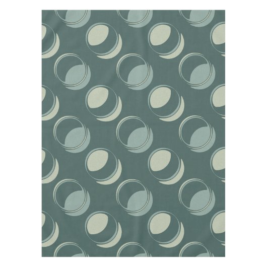 Modernes Muster eines grünen geometrischen Kreises Tischdecke (Vorderseite)