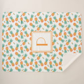 Modernes Muster für Ananas Sherpadecke (Vorderseite (Horizontal))