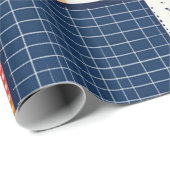 Modernes Muster für Blumengitter Geschenkpapier (Rolleneckpunkt)