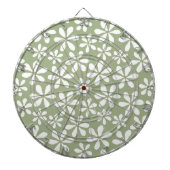 Modernes Muster für die Blume Grün und Weiß Dartscheibe (vorne)