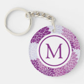 Modernes Muster für die Lila Blume Schlüsselanhänger (Vorderseite)
