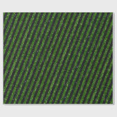 Modernes Muster für die Streifen in den grünen Gli Geschenkpapier (Flach)