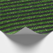 Modernes Muster für die Streifen in den grünen Gli Geschenkpapier (Ecke)