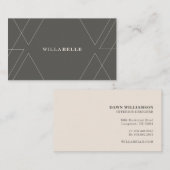 Modernes Muster für geometrische Linien mit minima Visitenkarte (Vorne/Hinten)