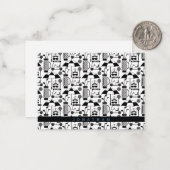 Modernes Muster für Golf-Equipment und Zubehör Mitteilungskarte (Vorderseite/Rückseite Beispiel)