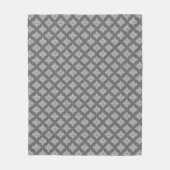 Modernes Muster für Graphit Damask Fleece Blanket (Vorderseite)