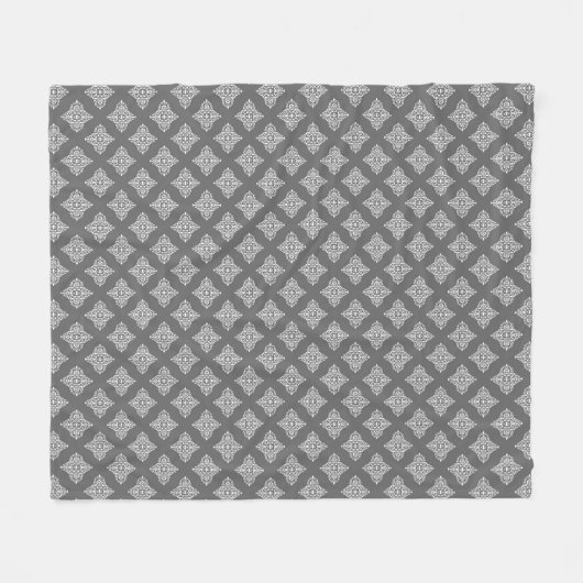Modernes Muster für Graphit Damask Fleece Blanket (Vorderseite (Horizontal))