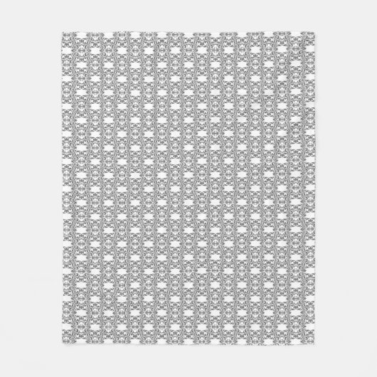 Modernes Muster für Graphit Damask Fleece Blanket (Vorderseite)