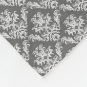Modernes Muster für Graphit Damask Fleece Blanket (Ecke)