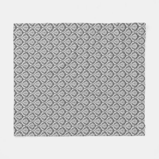 Modernes Muster für Graphit Damask Fleece Blanket (Vorderseite (Horizontal))