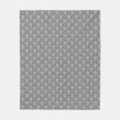 Modernes Muster für Graphit Damask Fleece Blanket (Vorderseite)