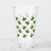 Modernes Muster für Green Bay-Blätter Glas (Rückseite)