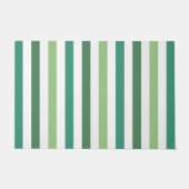 Modernes Muster für grüne Streifen Fußmatte (Vorderseite)