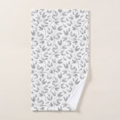 Modernes Muster für hellgraue und weiße Blätter Badhandtuch Set (Handtuch)