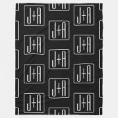 Modernes Muster für Hochzeitstile | Schwarz und We Fleecedecke (Vorderseite)