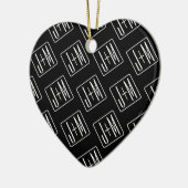 Modernes Muster für Hochzeitstile | Schwarz und We Keramik Ornament (Links)